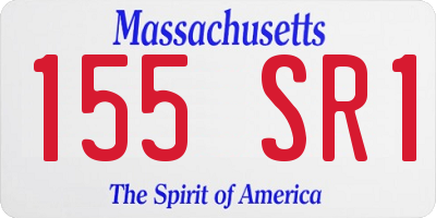 MA license plate 155SR1