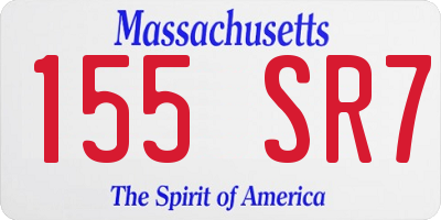 MA license plate 155SR7