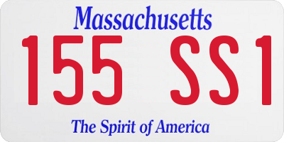 MA license plate 155SS1