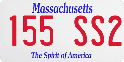 MA license plate 155SS2