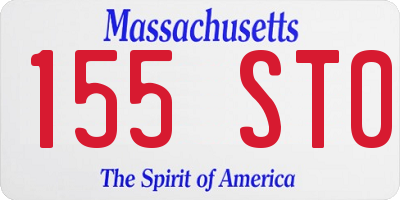 MA license plate 155ST0
