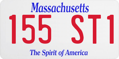 MA license plate 155ST1