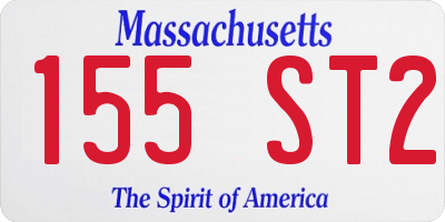 MA license plate 155ST2