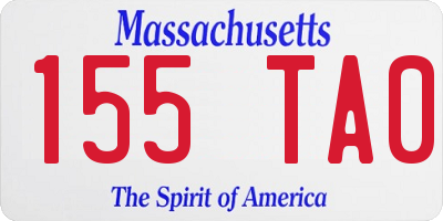 MA license plate 155TA0