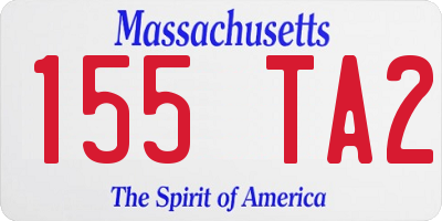 MA license plate 155TA2