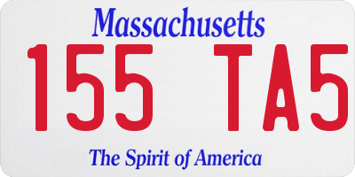 MA license plate 155TA5