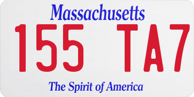 MA license plate 155TA7