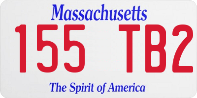 MA license plate 155TB2