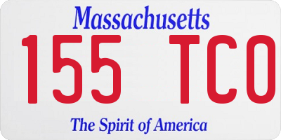 MA license plate 155TC0