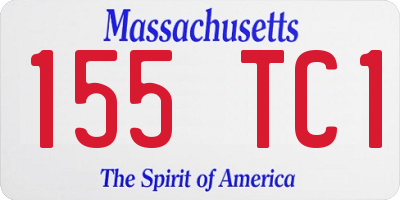 MA license plate 155TC1