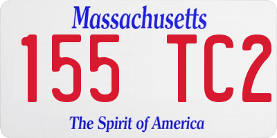 MA license plate 155TC2