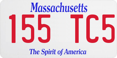 MA license plate 155TC5
