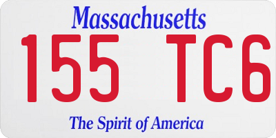 MA license plate 155TC6