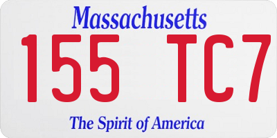 MA license plate 155TC7
