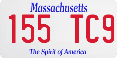 MA license plate 155TC9