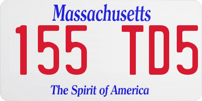 MA license plate 155TD5