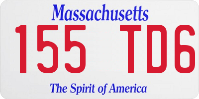 MA license plate 155TD6