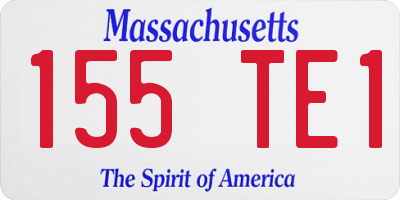 MA license plate 155TE1