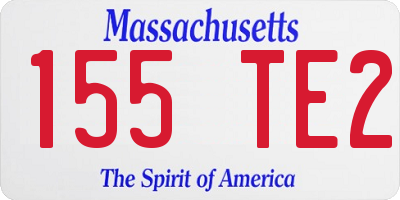 MA license plate 155TE2