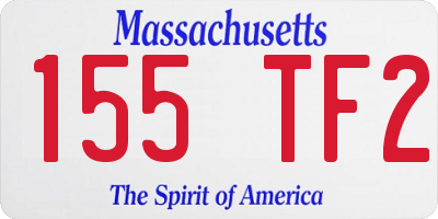 MA license plate 155TF2