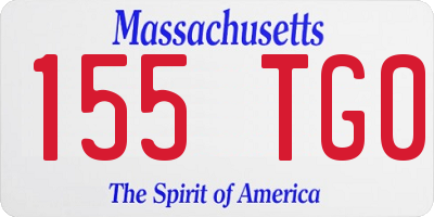 MA license plate 155TG0