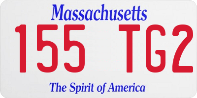 MA license plate 155TG2