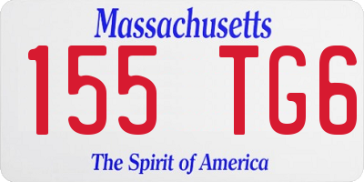 MA license plate 155TG6