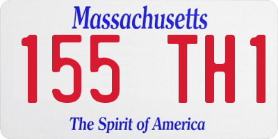 MA license plate 155TH1