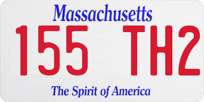 MA license plate 155TH2