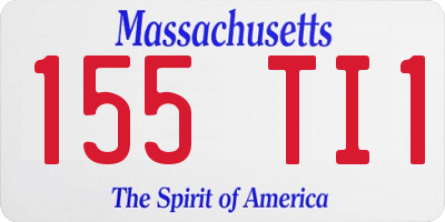 MA license plate 155TI1
