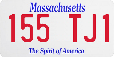MA license plate 155TJ1