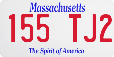 MA license plate 155TJ2