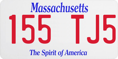 MA license plate 155TJ5