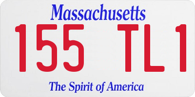 MA license plate 155TL1