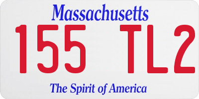 MA license plate 155TL2