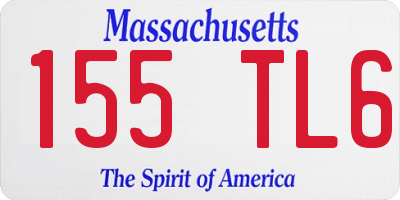 MA license plate 155TL6