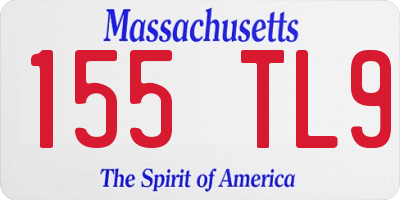 MA license plate 155TL9