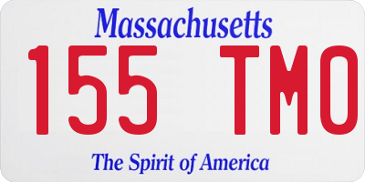MA license plate 155TM0