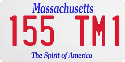 MA license plate 155TM1