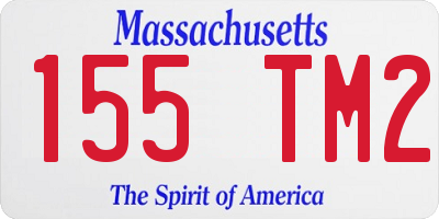 MA license plate 155TM2