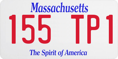 MA license plate 155TP1