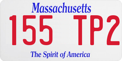 MA license plate 155TP2