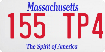 MA license plate 155TP4