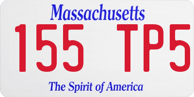 MA license plate 155TP5