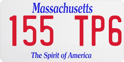 MA license plate 155TP6