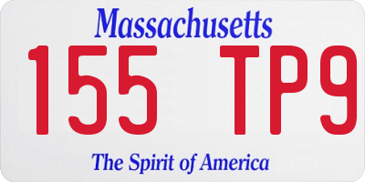 MA license plate 155TP9