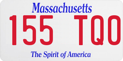 MA license plate 155TQ0