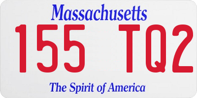 MA license plate 155TQ2