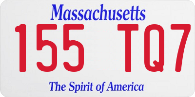 MA license plate 155TQ7