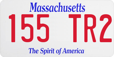 MA license plate 155TR2